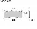 Brzdové obloženie LUCAS MCB 660 SV